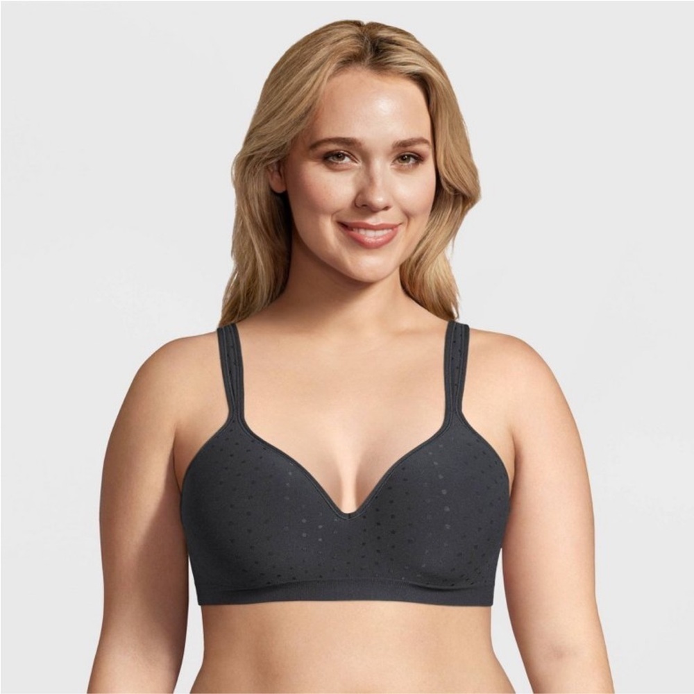 Beauty by Bali Women's Foam Wirefree Bra B540 - Black Dot 42D new 🆕